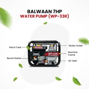 7hp water pump machine wp 33r 2