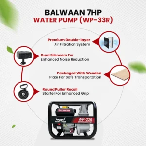 7hp water pump machine wp 33r 4